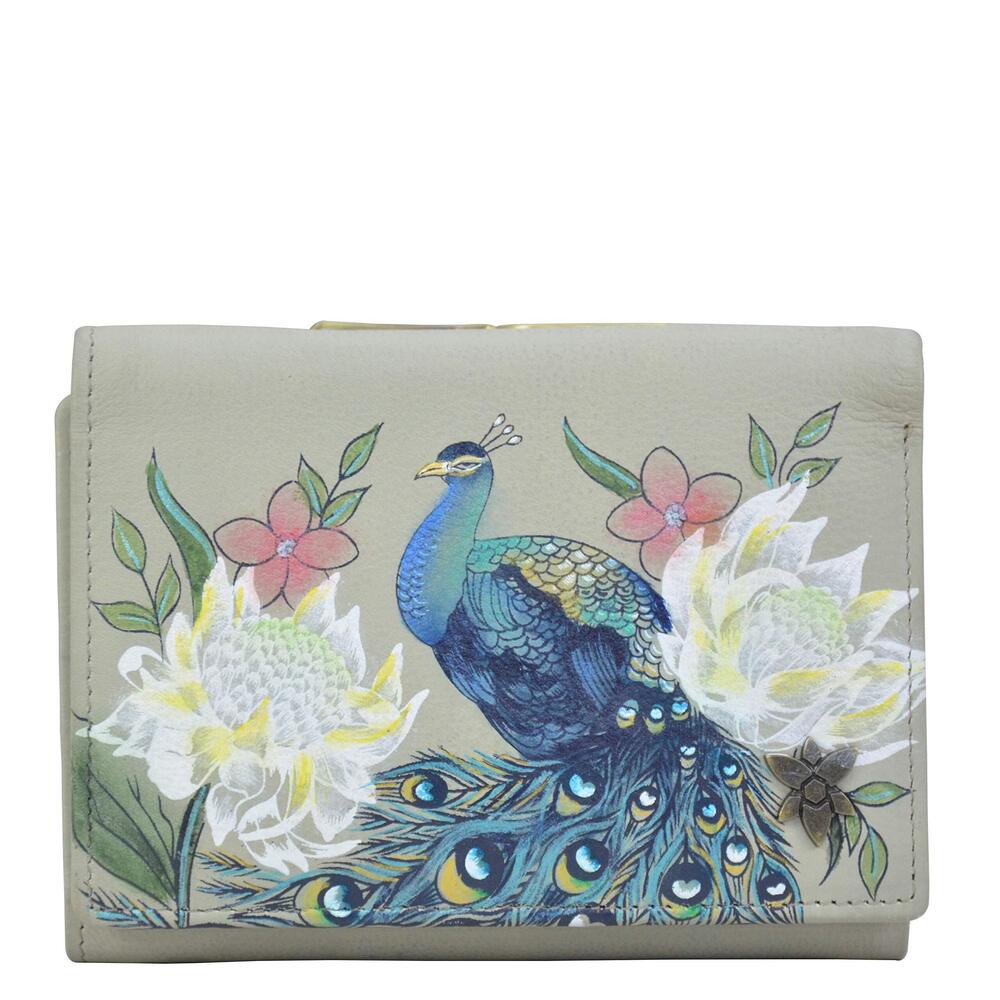 7254 Original Hand-Painted Leather RFID Blocking Small Flap French Wallet